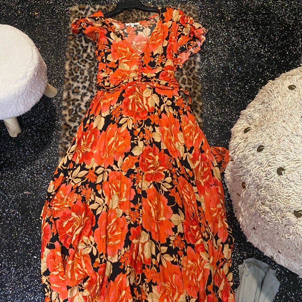 Floor length floral dress free people style